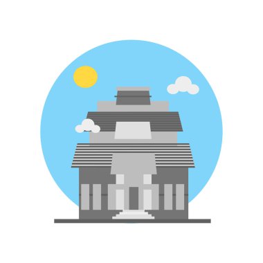 Konark güneş Tapınağı simge vektör web ve mobil uygulaması tasarımı, Konark güneş Tapınağı logo kavramı için izole üzerinde beyaz arka plan