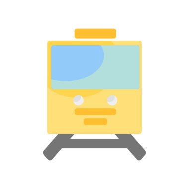 Web ve mobil uygulaması tasarım, tren logo kavramı için beyaz arka plan üzerinde izole tren simge vektör