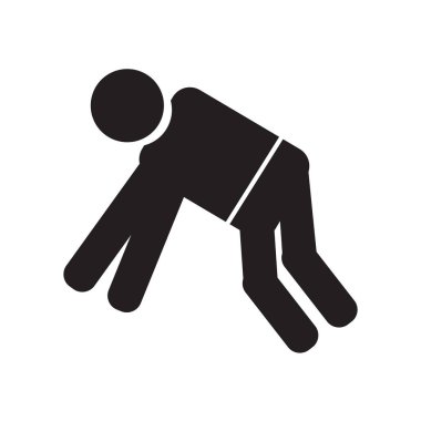 Yoga duruş simge vektör web ve mobil uygulaması tasarımı, Yoga duruş logo kavramı için izole üzerinde beyaz arka plan