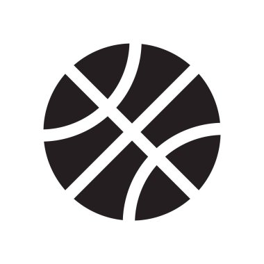 Web ve mobil uygulaması tasarımı, basketbol logo kavramı için beyaz arka plan üzerinde izole basketbol simge vektör