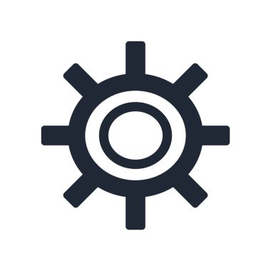 Web ve mobil uygulaması tasarımı, ayarları logo kavramı için beyaz arka plan üzerinde izole ayarları simge vektör