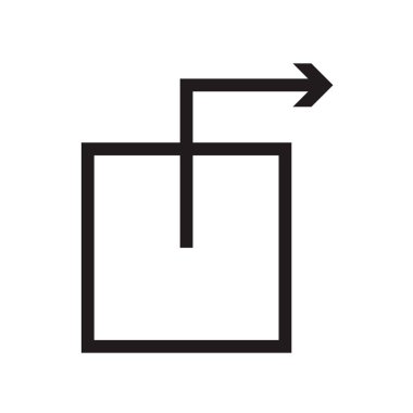 Sağ ok simge vektör web ve mobil uygulaması tasarımı, sağ ok logo kavramı için izole üzerinde beyaz arka plan