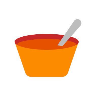 Web ve mobil uygulaması tasarımı, çorba logo kavramı için beyaz arka plan üzerinde izole çorba simge vektör
