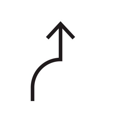 Web ve mobil uygulaması tasarım, ok logo kavramı için beyaz arka plan üzerinde izole ok simge vektör