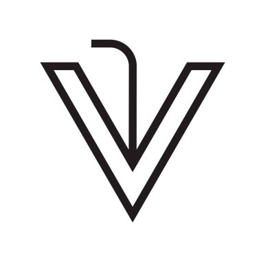 Ok simge vektör web ve mobil uygulaması tasarım, aşağı ok logo kavramı için beyaz arka plan üzerinde izole