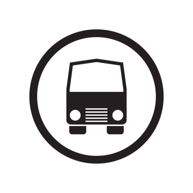 Toplu ulaşım simge vektör web ve mobil uygulaması tasarımı, toplu taşıma logo kavramı için izole üzerinde beyaz arka plan