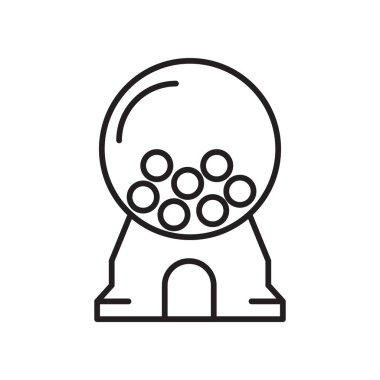 Şeker makinesi simge vektör izole üzerinde beyaz arka plan web ve mobil uygulaması tasarımı, şeker makinesi logo konsepti için