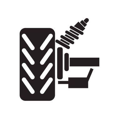 Web ve mobil uygulaması tasarımı, süspansiyon logo kavramı için beyaz arka plan üzerinde izole süspansiyon simge vektör