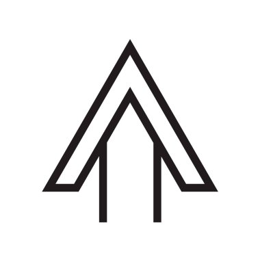 Web ve mobil uygulaması tasarım, ok logo kavramı için beyaz arka plan üzerinde izole ok simge vektör