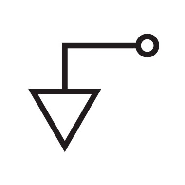 Ok simge vektör web ve mobil uygulaması tasarım, aşağı ok logo kavramı için beyaz arka plan üzerinde izole