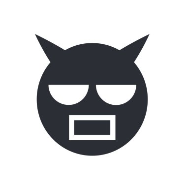 Cehennem simge vektör web ve mobil uygulaması tasarımı, cehennem logo kavramı için izole üzerinde beyaz arka plan