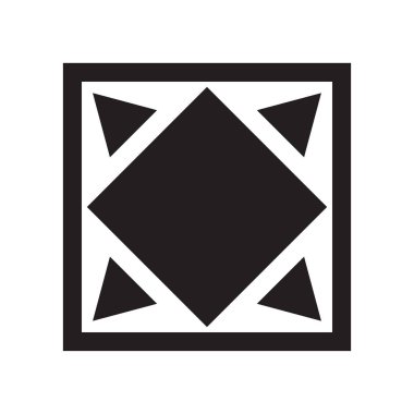 Web ve mobil uygulaması tasarımı, kare logo kavramı için beyaz arka plan üzerinde izole kare simge vektör