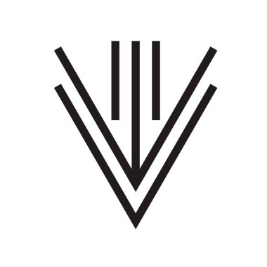 Ok simge vektör web ve mobil uygulaması tasarım, aşağı ok logo kavramı için beyaz arka plan üzerinde izole