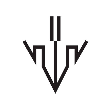 Ok simge vektör web ve mobil uygulaması tasarım, aşağı ok logo kavramı için beyaz arka plan üzerinde izole