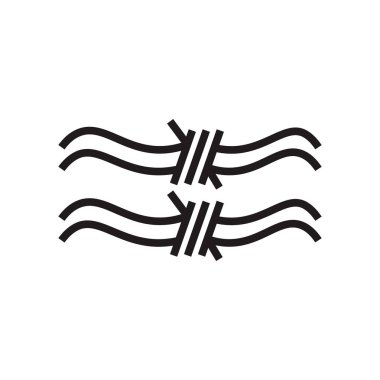 Dikenli tel simge vektör web ve mobil uygulaması tasarımı, dikenli tel logo kavramı üzerinde izole beyaz arka plan