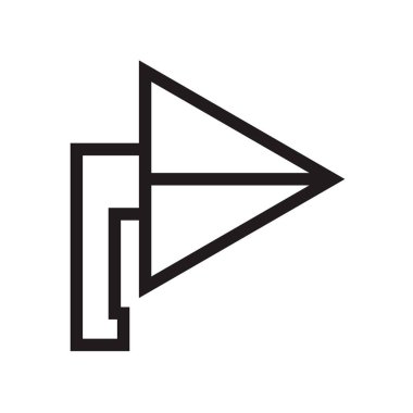 Sağ ok simge vektör web ve mobil uygulaması tasarımı, sağ ok logo kavramı için izole üzerinde beyaz arka plan