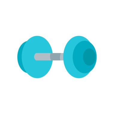 Web ve mobil uygulaması tasarımı, Dumbbell logo kavramı için beyaz arka plan üzerinde izole dumbbell simge vektör