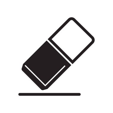 Web ve mobil uygulaması tasarımı, silgi logo kavramı için beyaz arka plan üzerinde izole silgi simge vektör