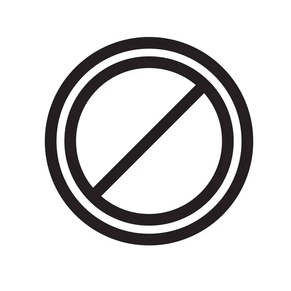 Значок Заборони Вектор Ізольовано Білому Тлі Вашого Дизайну Веб Мобільних — стоковий вектор