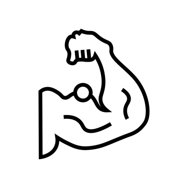 Вектор иконок мышц изолирован на белом фоне для дизайна веб и мобильных приложений, концепция логотипа мышц
