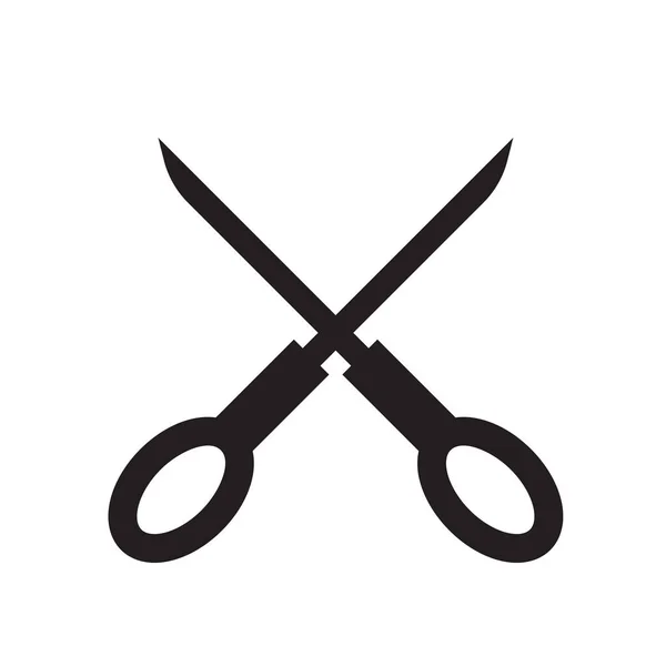 Open Scissors Icon Vector Isolated White Background Your Web Mobile — Stock Vector