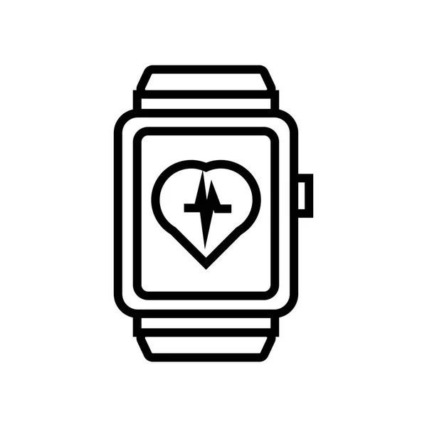 Vetor Ícone Smartwatch Isolado Fundo Branco Para Seu Design Aplicativo —  Vetores de Stock