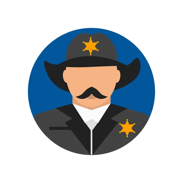 Şerif Simge Vektör Web Mobil Uygulaması Tasarımı Şerif Logo Kavramı — Stok Vektör