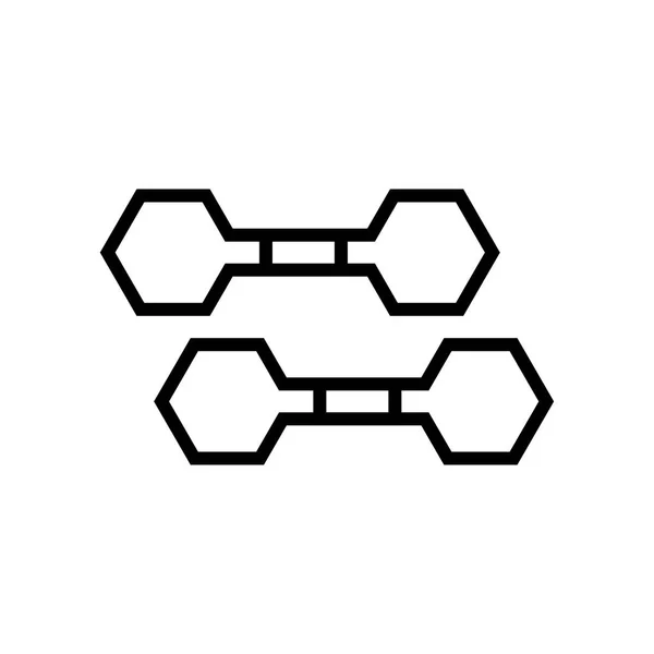 Kurzhanteln Symbol Vektor Isoliert Auf Weißem Hintergrund Für Ihre Web — Stockvektor