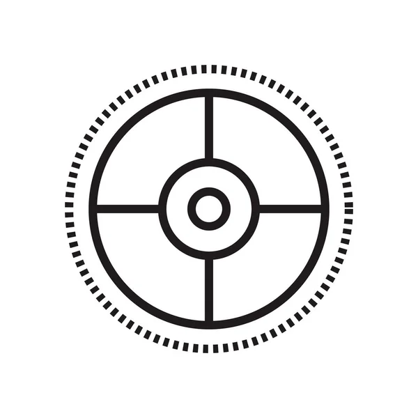 ターゲット アイコン ベクトル Web およびモバイル アプリの設計ターゲット ロゴのコンセプトのホワイト バック グラウンドの分離 — ストックベクタ