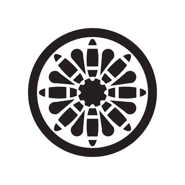 合金ホイールのアイコン ベクトル Web およびモバイル アプリのデザイン合金ホイールのロゴのコンセプトのホワイト バック グラウンドの分離 — ストックベクタ