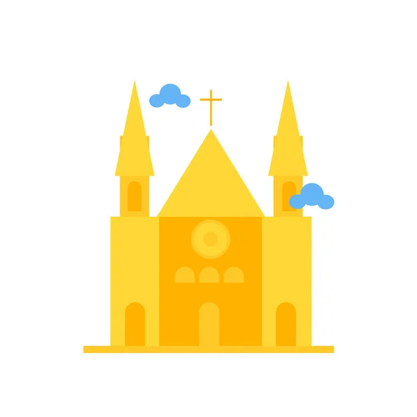 Notre Dame Simge Vektör Web Mobil Uygulaması Tasarımı Notre Dame — Stok Vektör