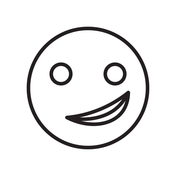 Vektor Ikon Senyum Diisolasi Pada Latar Belakang Putih Untuk Desain - Stok Vektor