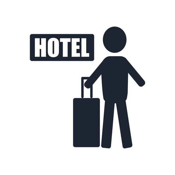 Hotel Symbol Vektor Isoliert Auf Weißem Hintergrund Für Ihre Web — Stockvektor
