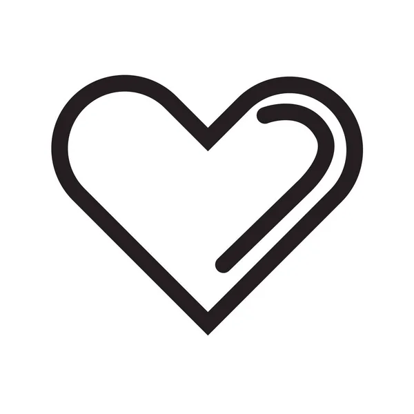 Herz Umriss Symbol Vektor Isoliert Auf Weißem Hintergrund Für Ihr — Stockvektor