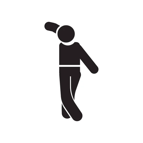 Человек Танцующий Иконка Вектор Изолирован Белом Фоне Веб Мобильного Дизайна — стоковый вектор