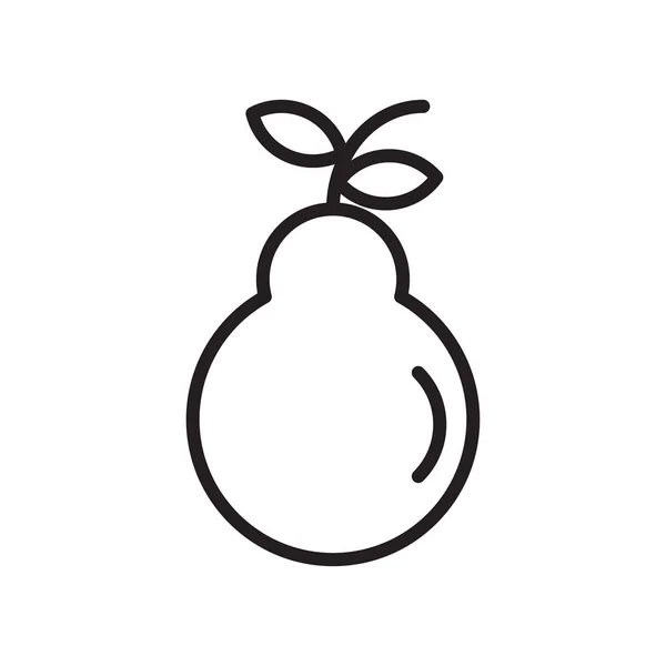 Web およびモバイル アプリの設計 Pear のロゴのコンセプトのための白い背景で隔離ナシのアイコン ベクトル — ストックベクタ