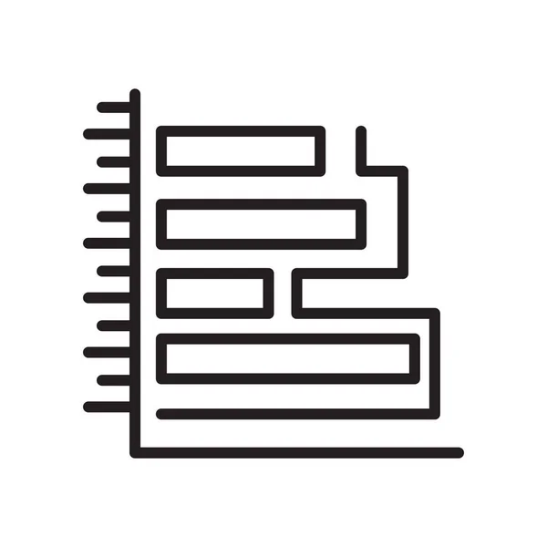 Vector Icono Gráfico Barras Aislado Fondo Blanco Para Diseño Aplicaciones — Vector de stock