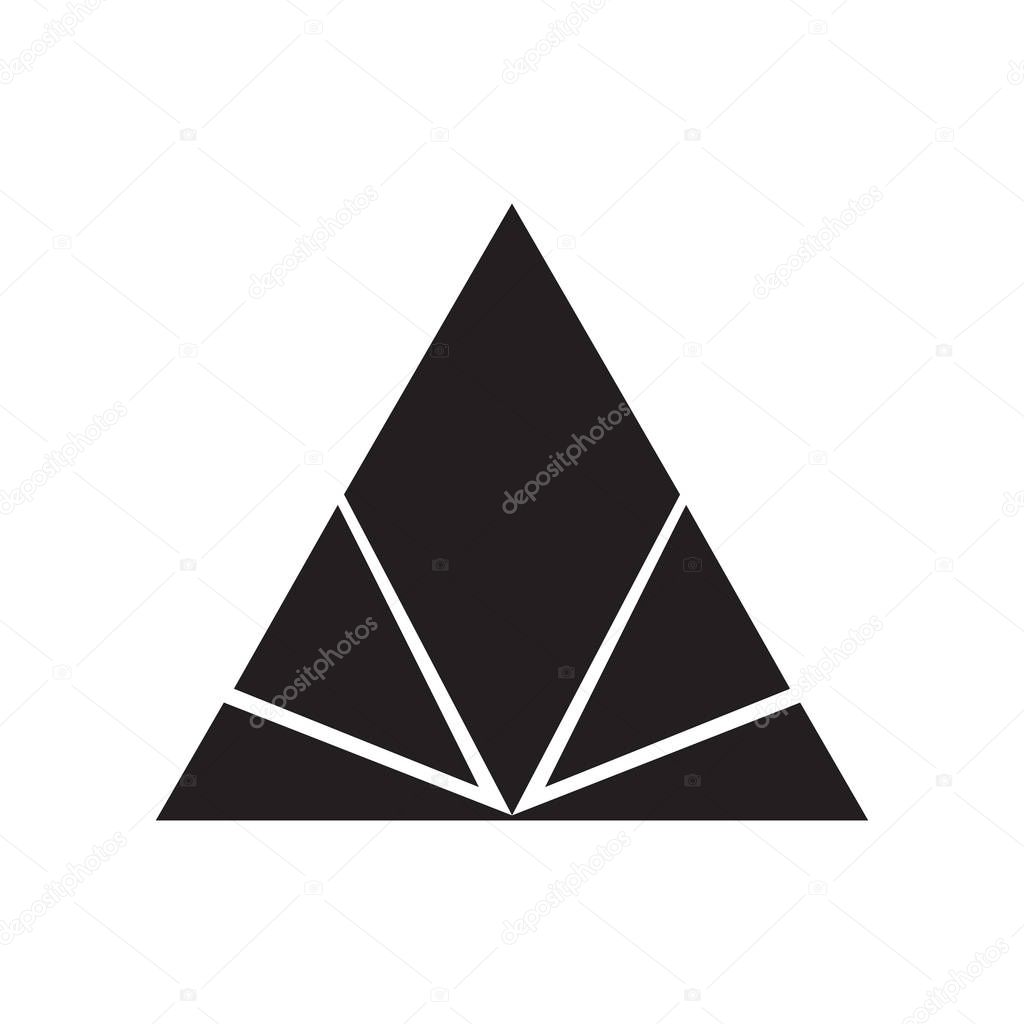 Triangle icon vector isolated on white background for your web and mobile app design, Triangle logo concept