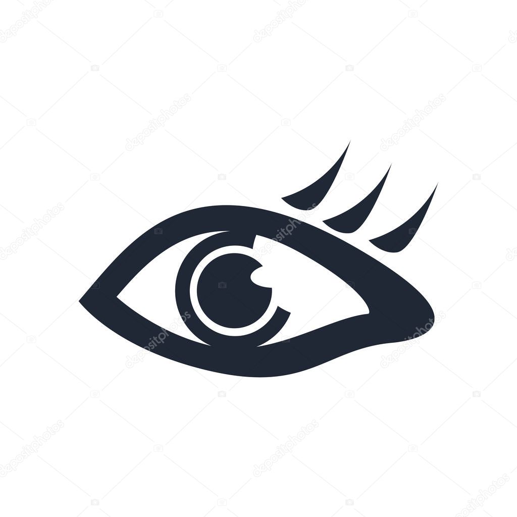 Eye icon vector isolated on white background for your web and mobile app design, Eye logo concept