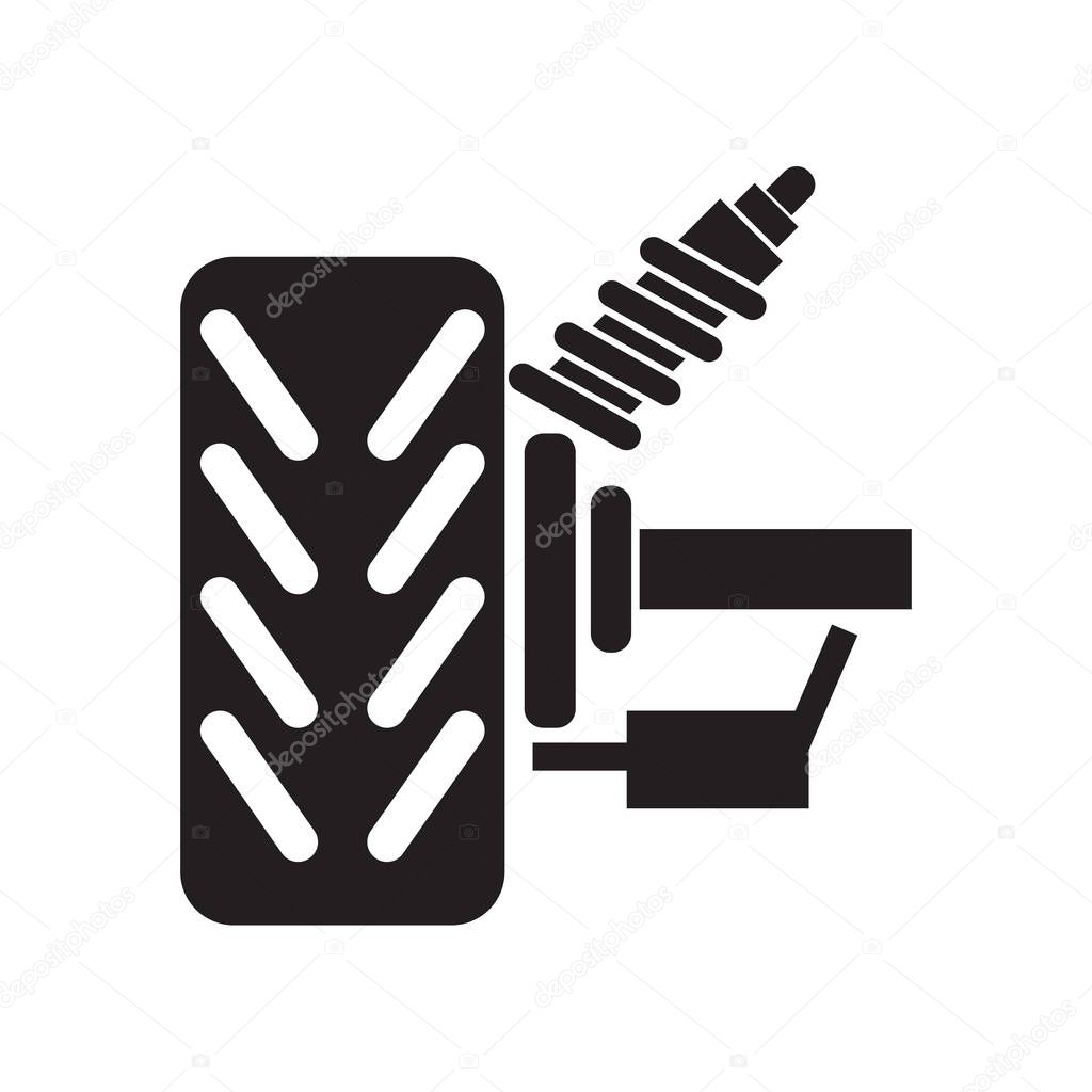 Suspension icon vector isolated on white background for your web and mobile app design, Suspension logo concept
