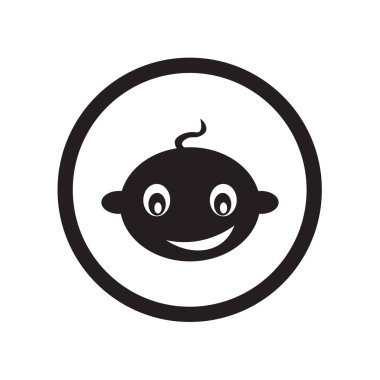 Bebek bölge simge vektör web ve mobil uygulaması tasarımı, Bebek bölge logo kavramı için izole üzerinde beyaz arka plan