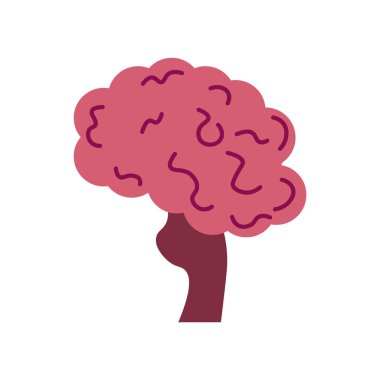 Web ve mobil uygulaması tasarımı, beyin logo kavramı için beyaz arka plan üzerinde izole beyin simge vektör