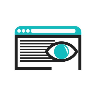 Veri Görüntüleyicisi'ni simge vektör web ve mobil uygulaması tasarımı, veri Görüntüleyicisi logo kavramı için izole üzerinde beyaz arka plan