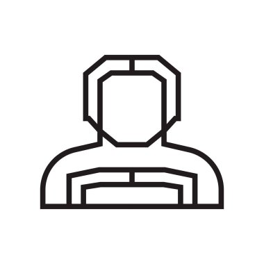 Askeri adam koruma ekipman logo kavramı ile web ve mobil uygulaması tasarımı, beyaz arka plan üzerinde askeri adam koruma donanımları simge vektör ile izole