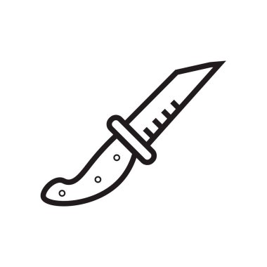 Web ve mobil uygulaması tasarımı, bıçak logo kavramı için beyaz arka plan üzerinde izole bıçak simge vektör