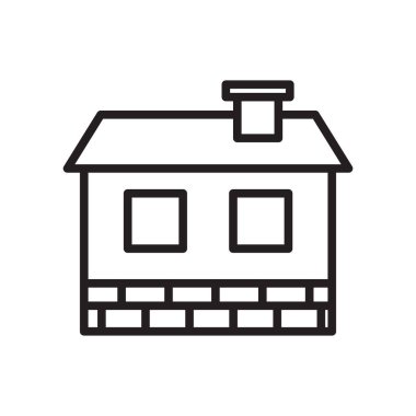 Ev simgesini vektör web ve mobil uygulaması tasarımı, ev logo kavramı için izole üzerinde beyaz arka plan