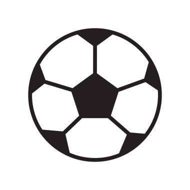 Futbol topu simge vektör web ve mobil uygulaması tasarımı, futbol topu logo kavramı için izole üzerinde beyaz arka plan