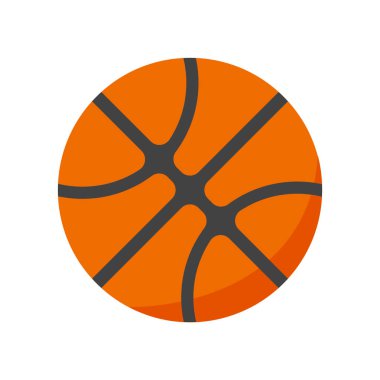 Web ve mobil uygulaması tasarımı, basketbol logo kavramı için beyaz arka plan üzerinde izole basketbol simge vektör