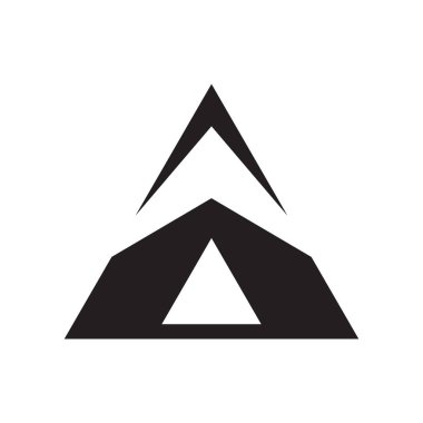 Web ve mobil uygulaması tasarımı, üçgen logo kavramı için beyaz arka plan üzerinde izole üçgen simge vektör