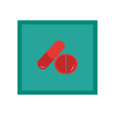 Web ve mobil uygulaması tasarımı, tıp logo kavramı için beyaz arka plan üzerinde izole tıp simge vektör